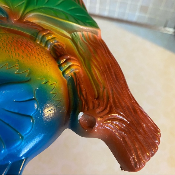 Vintage 1972 Miller Studio INC anthropomorphic Bluebird Chalkware wall plaque - Picture 10 of 10